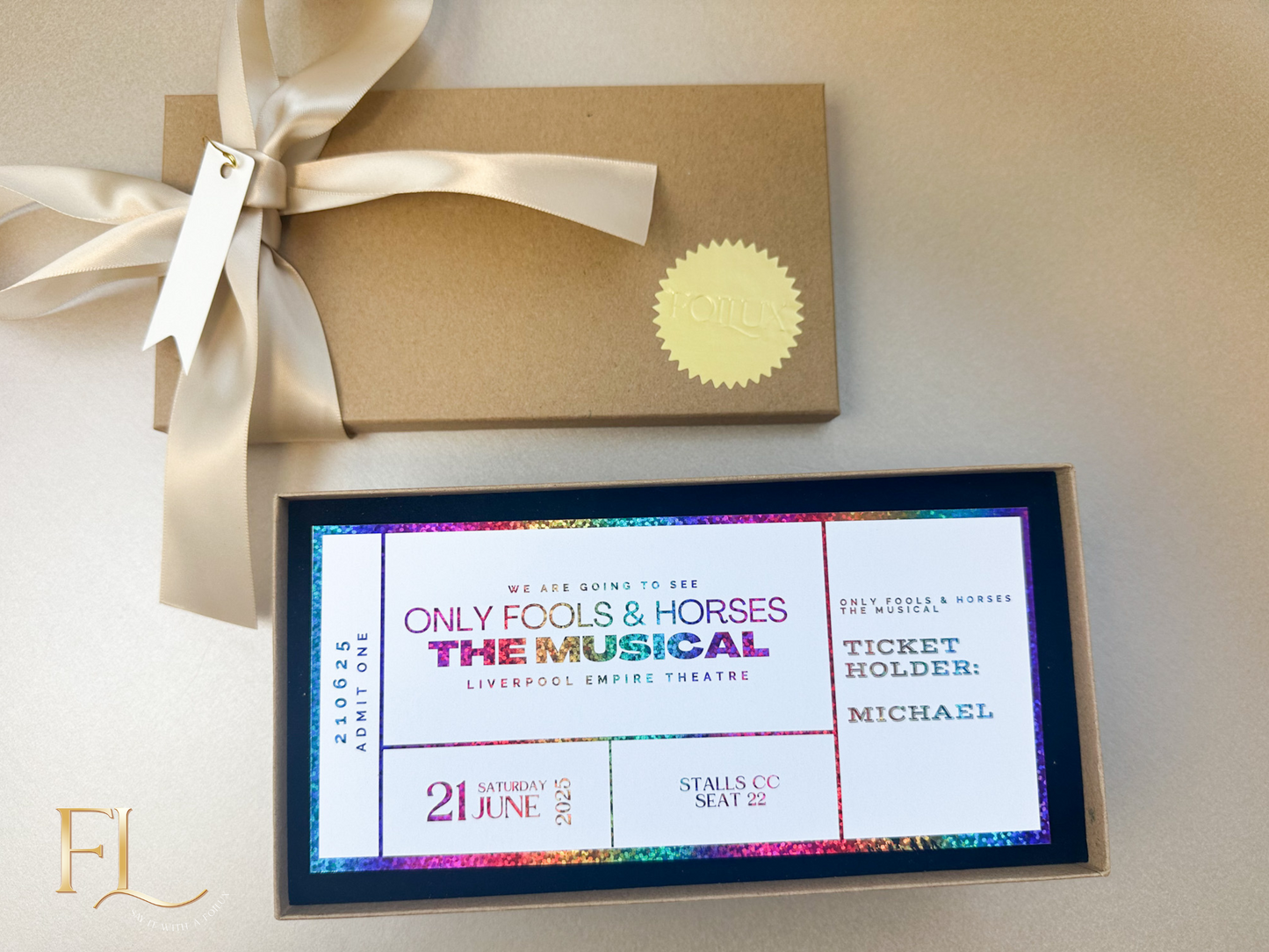 ANY Theatre/Musical/Show Fake Foil Ticket | Surprise Ticket Reveal