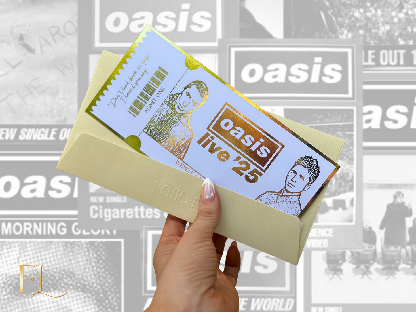 Oasis Concert Fake Foil Ticket | Surprise Ticket Reveal