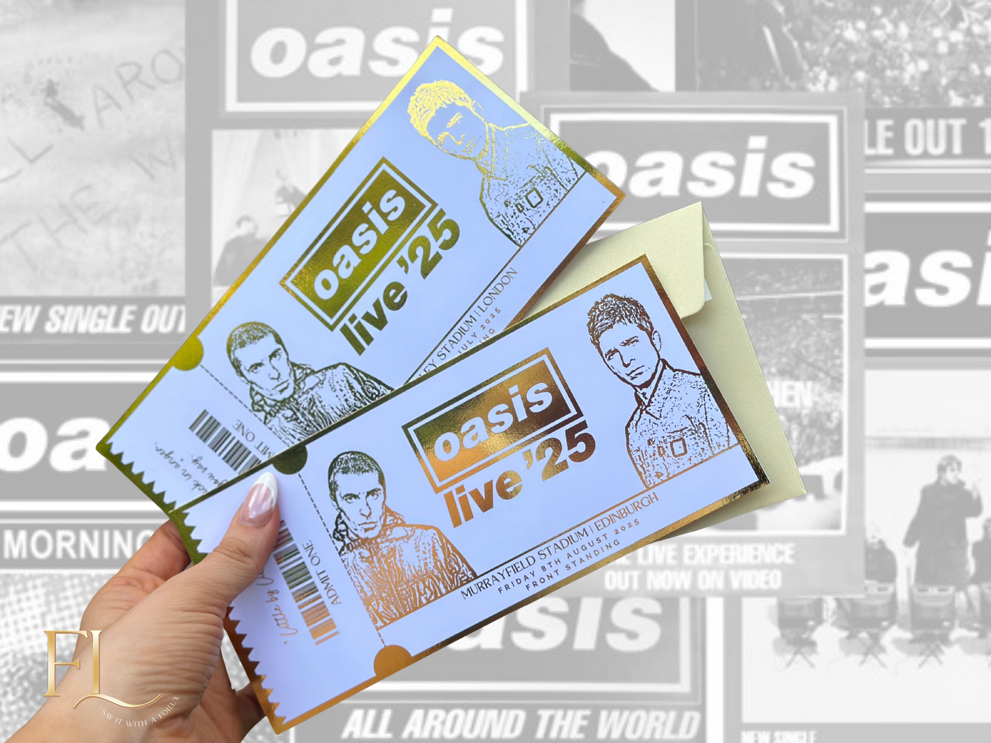 Oasis Concert Fake Foil Ticket | Surprise Ticket Reveal