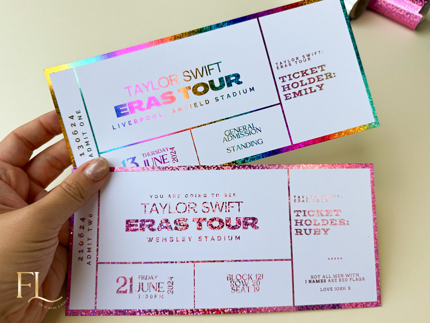ANY Concert Fake Foil Ticket | Surprise Ticket Reveal