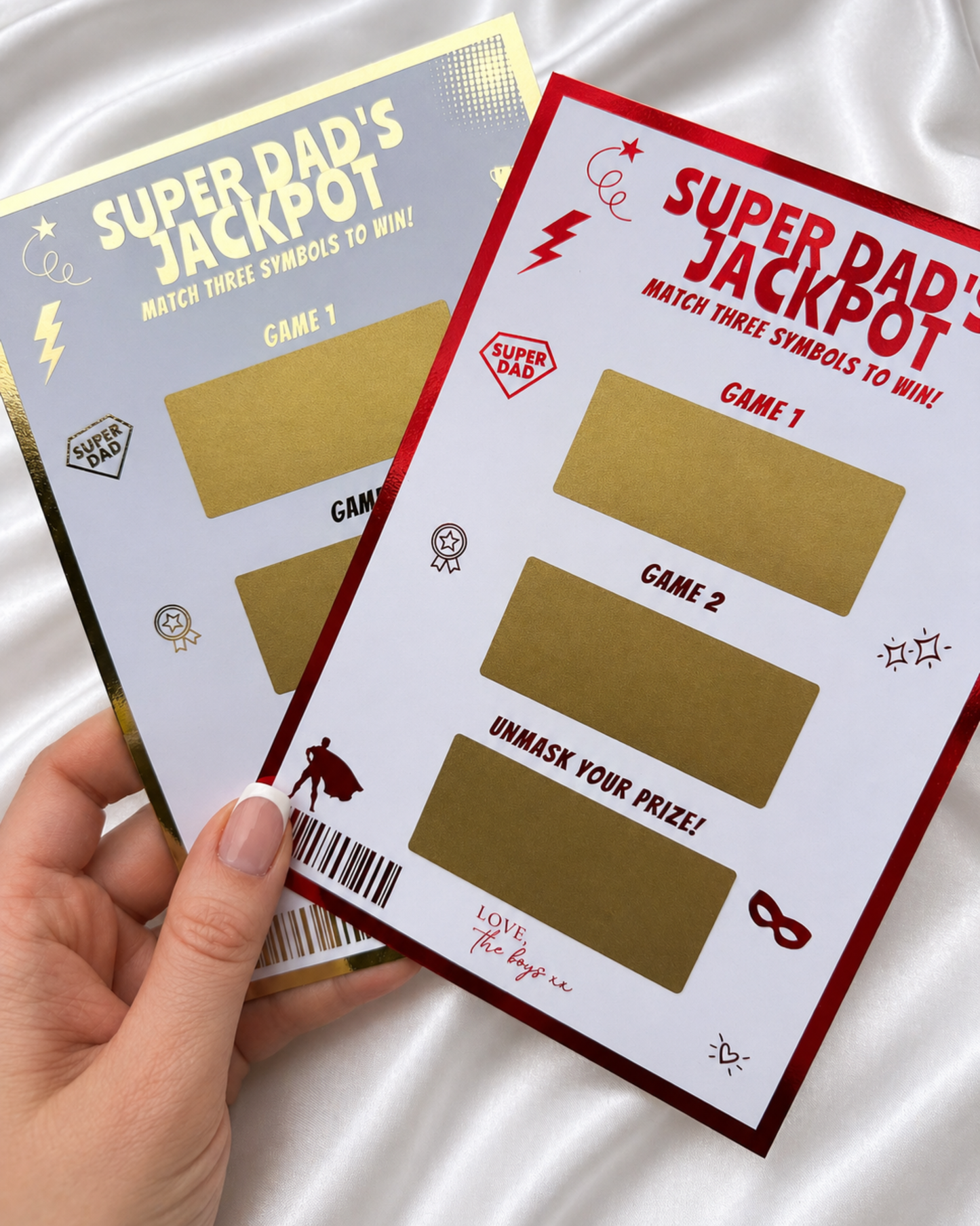 Super Dad's Jackpot Scratch Card | Reveal any gift