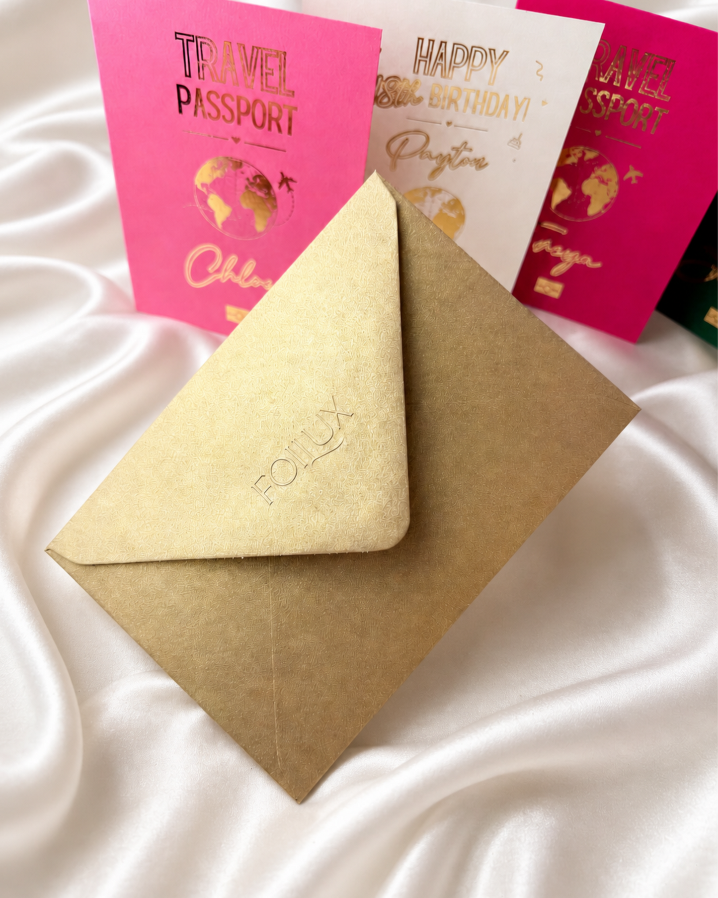 Gold Foil Birthday Holiday Reveal Passport