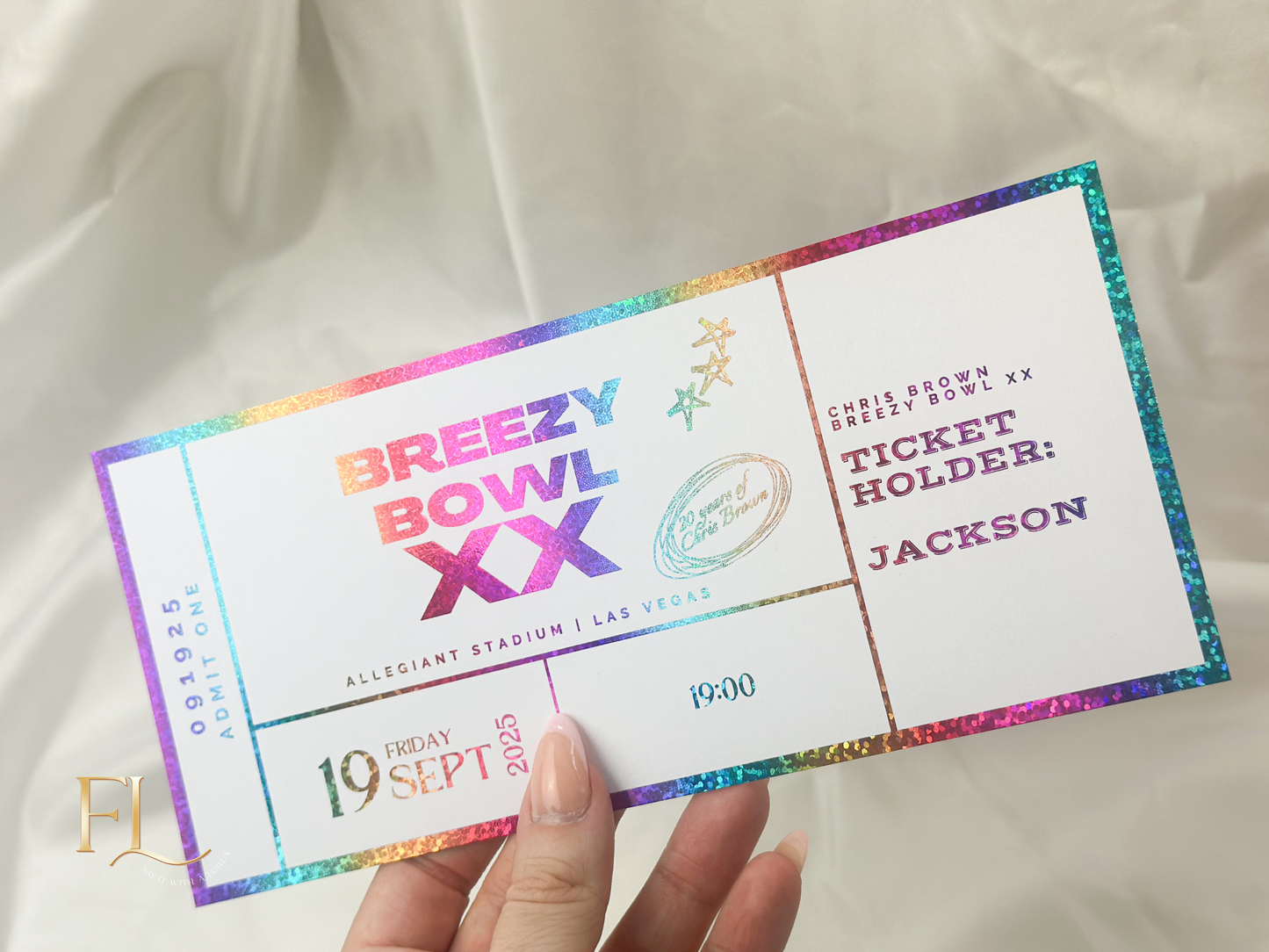 Chris Brown Souvenir Foil Ticket | Surprise Ticket Reveal