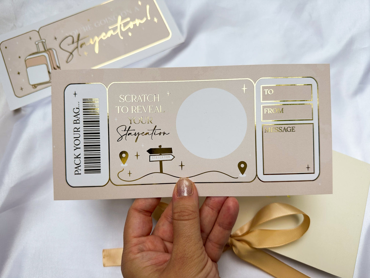 Staycation Surprise Gift Reveal | Personalise at Home Scratch card
