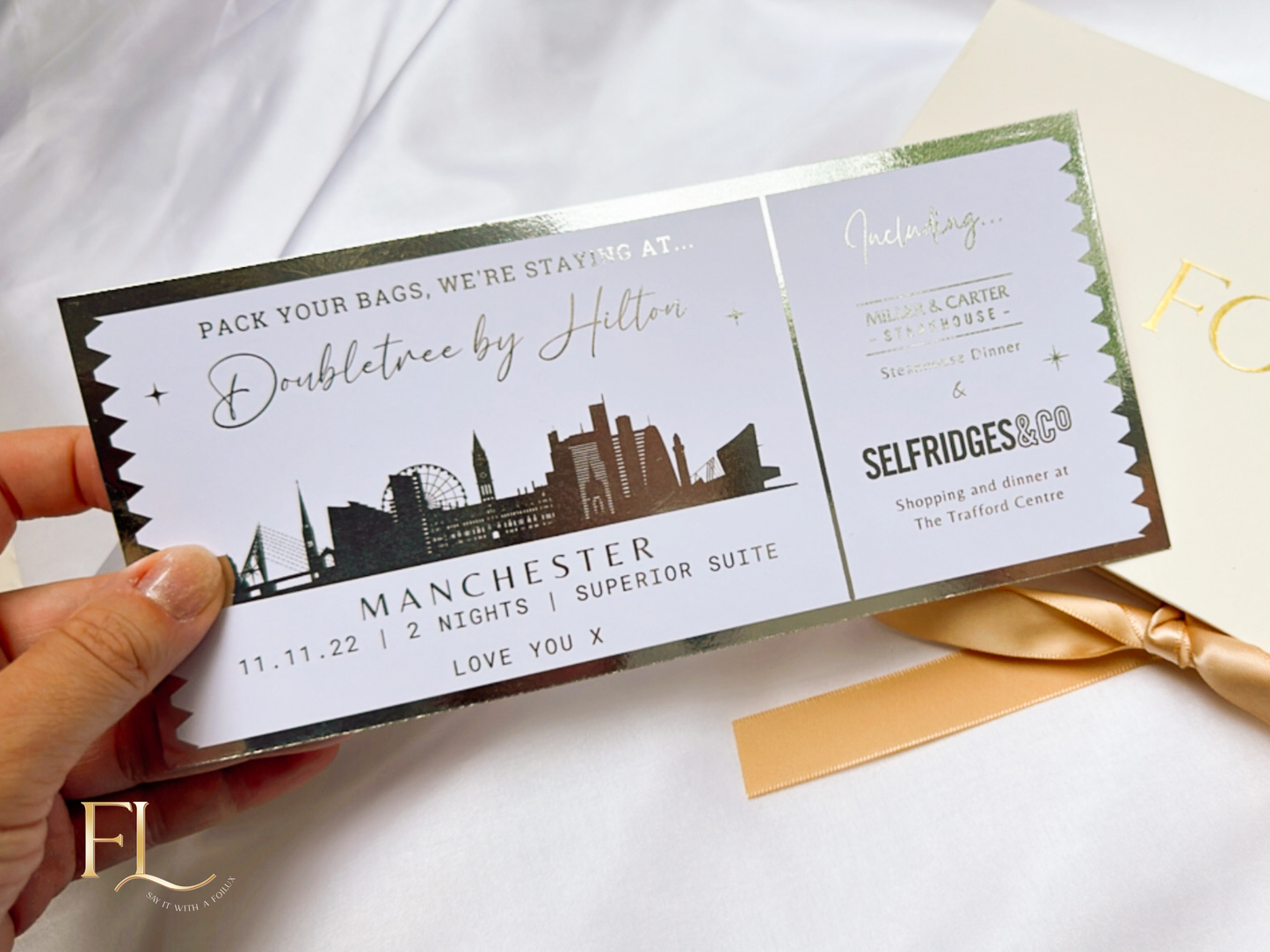 Weekend Away Reveal | Staycation with Itinerary Foil Ticket | Surprise Ticket Reveal