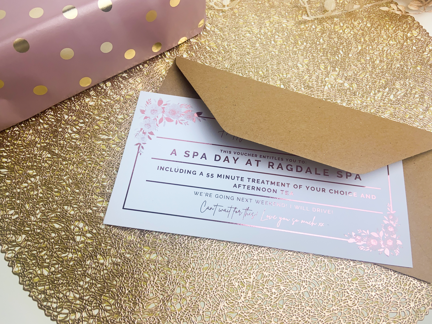 Foil Ticket For Any Occasion | Spa Day/ Meal Out/ Weekend Away | Mother's Day