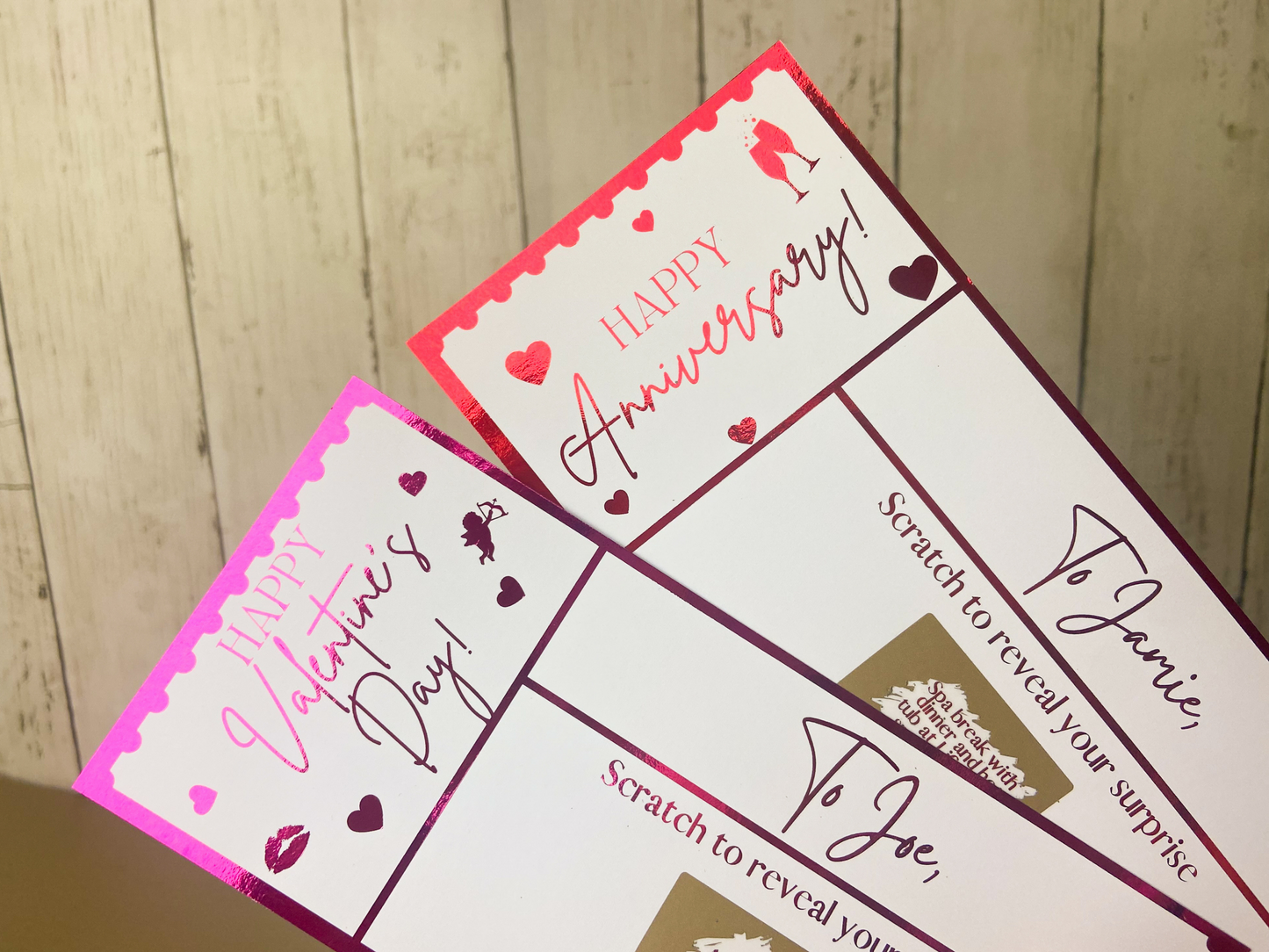 Personalised Surprise Scratch Card With Foil | Spa Day/Tickets/Day Out/Weekend Away