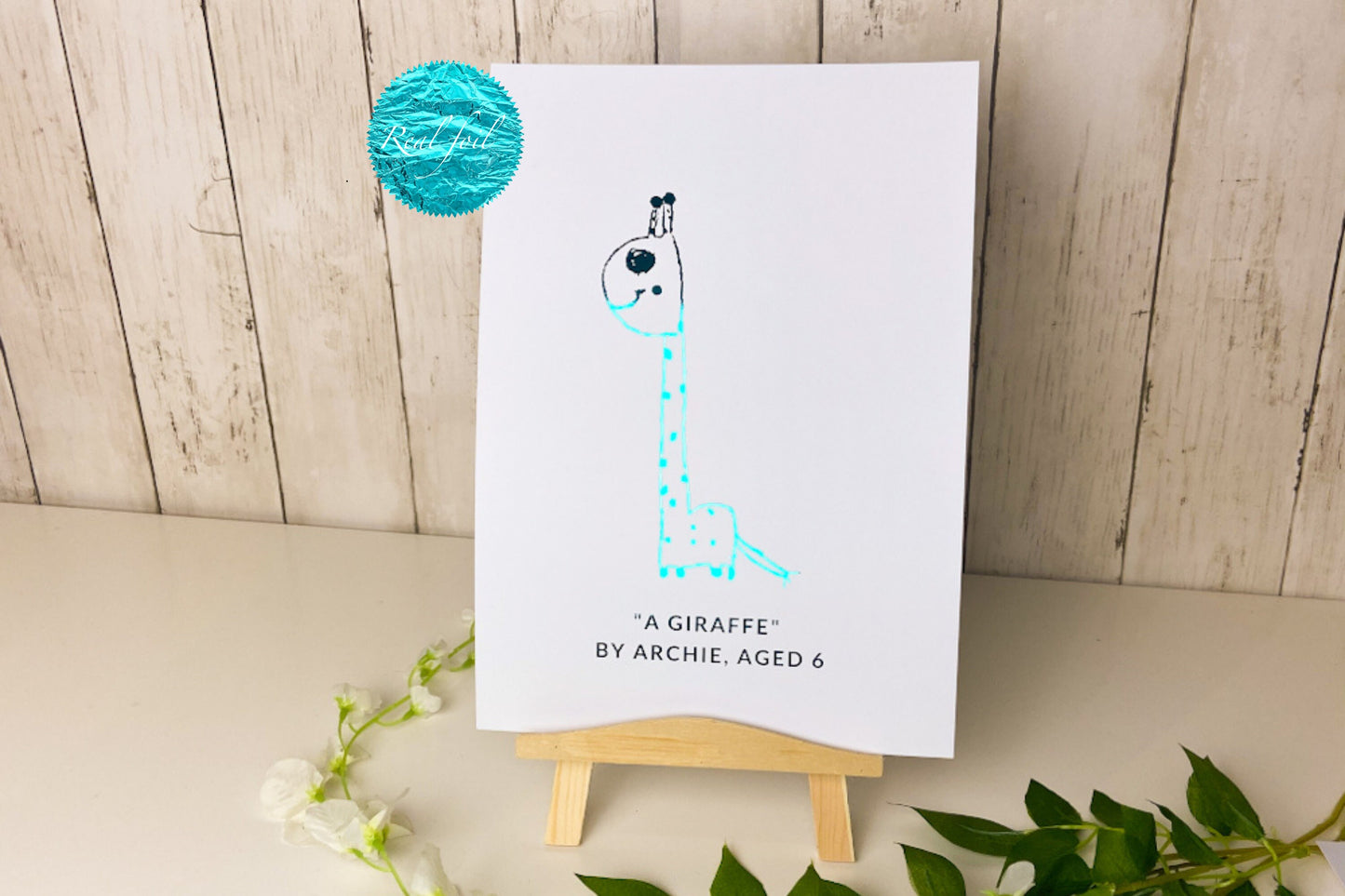 Children's Artwork into foil - Personalised drawing