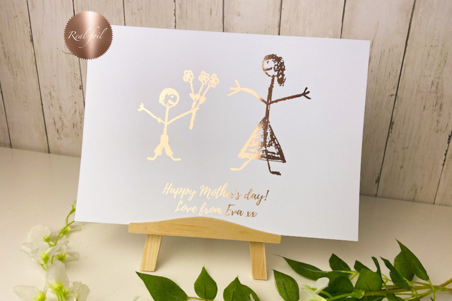 Children's Artwork into foil - Personalised drawing