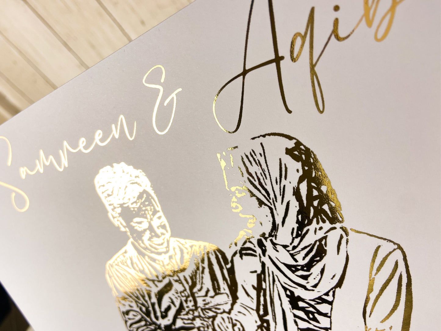 And We Created You In Pairs Wedding Foil Print