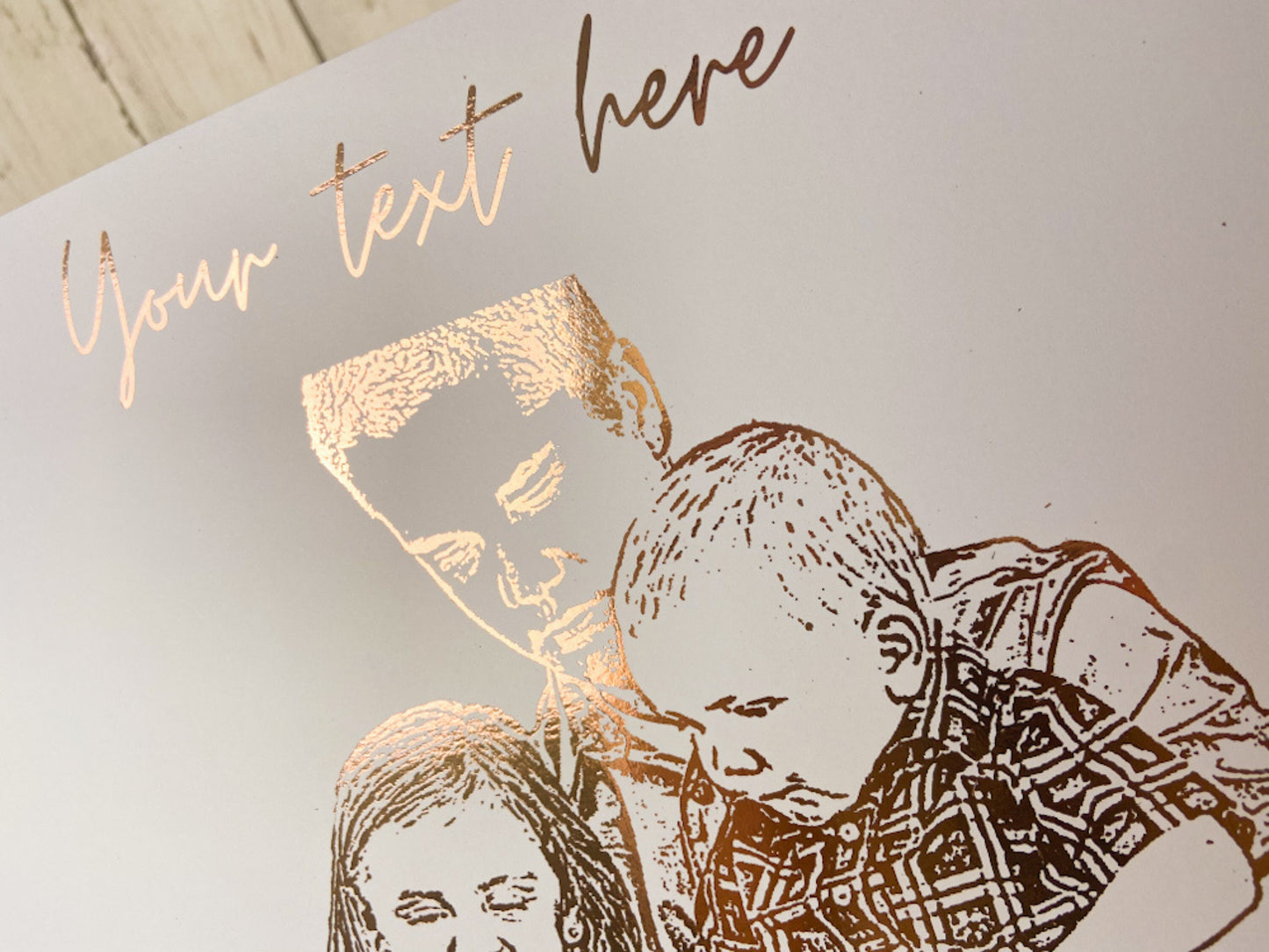 Foil Portrait with text
