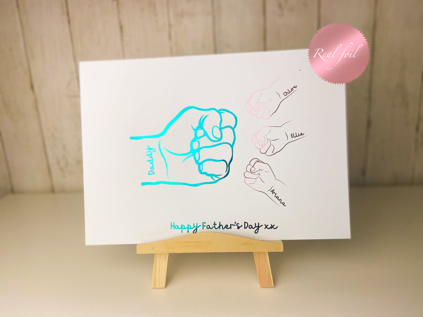 Fist bump foil print for Dad