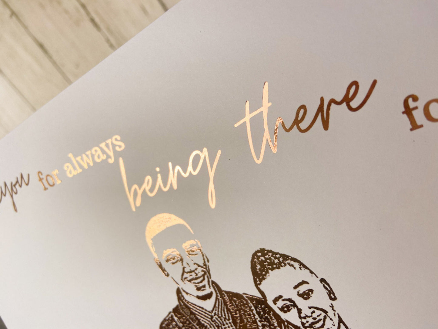 Thankyou for always being there Foil Print, Gift for Dad