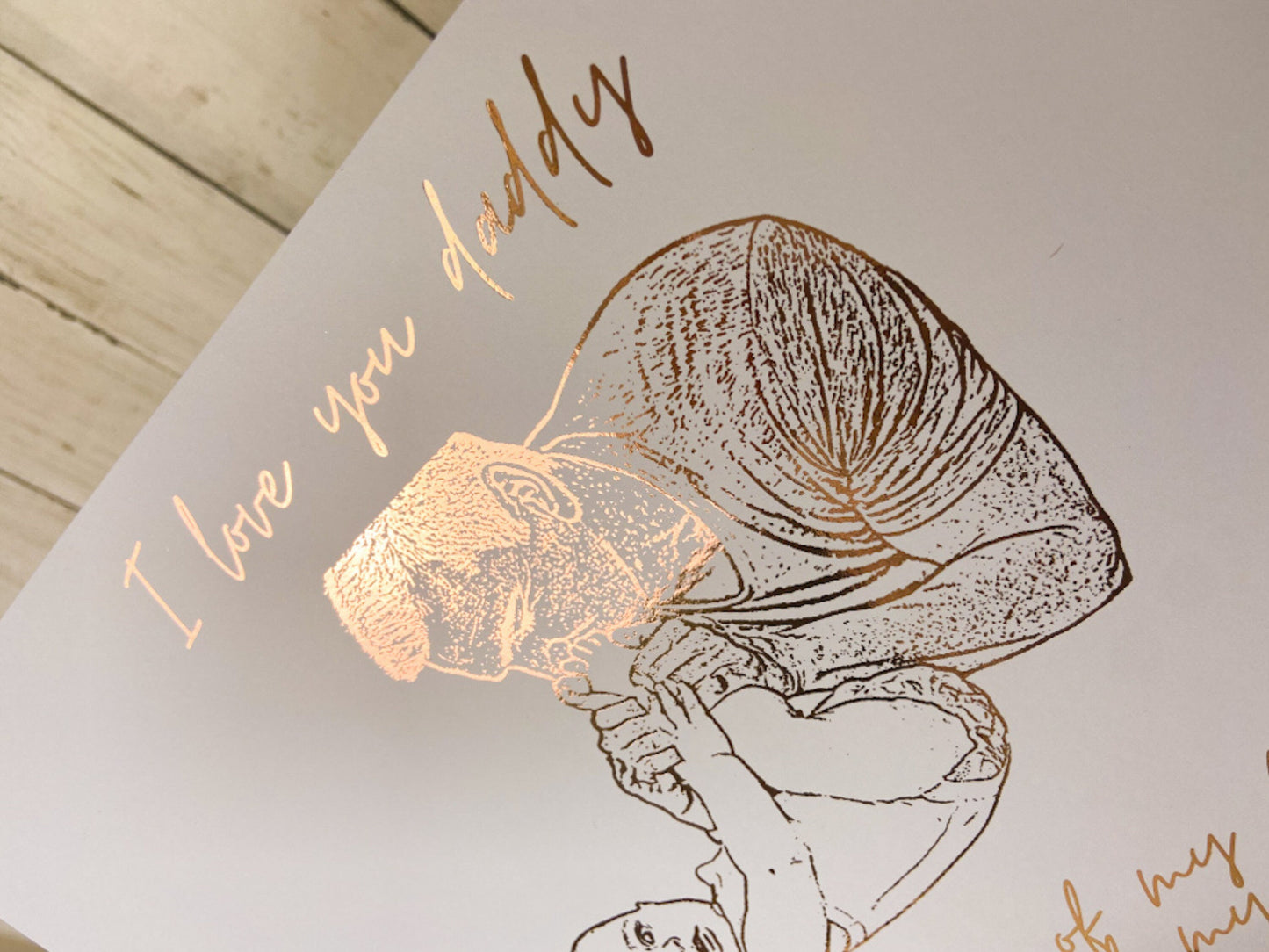 I love you daddy! Foil Print