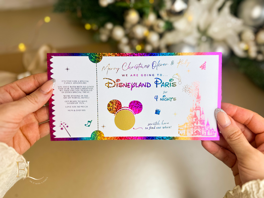 Christmas Themed Disneyland Paris Scratch Card Ticket