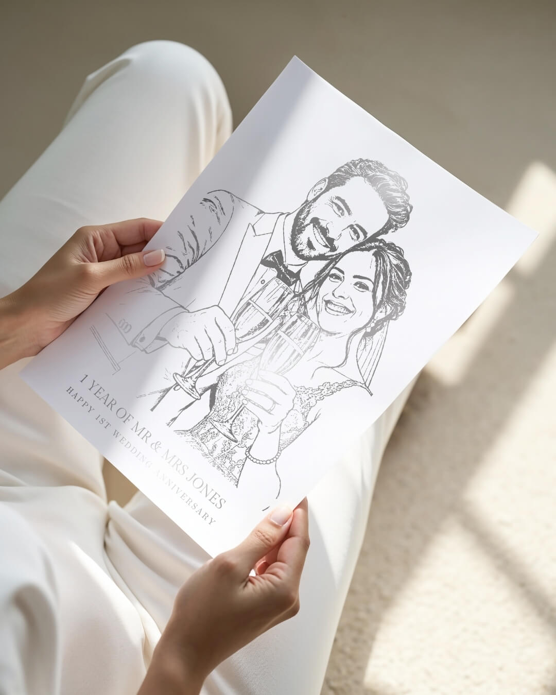 1st Wedding Anniversary Gift | Foil Photo Print - Foilux