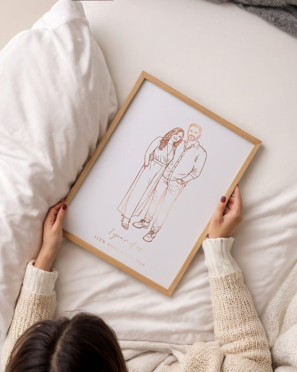 1st Wedding Anniversary Gift | Foil Photo Print - Foilux