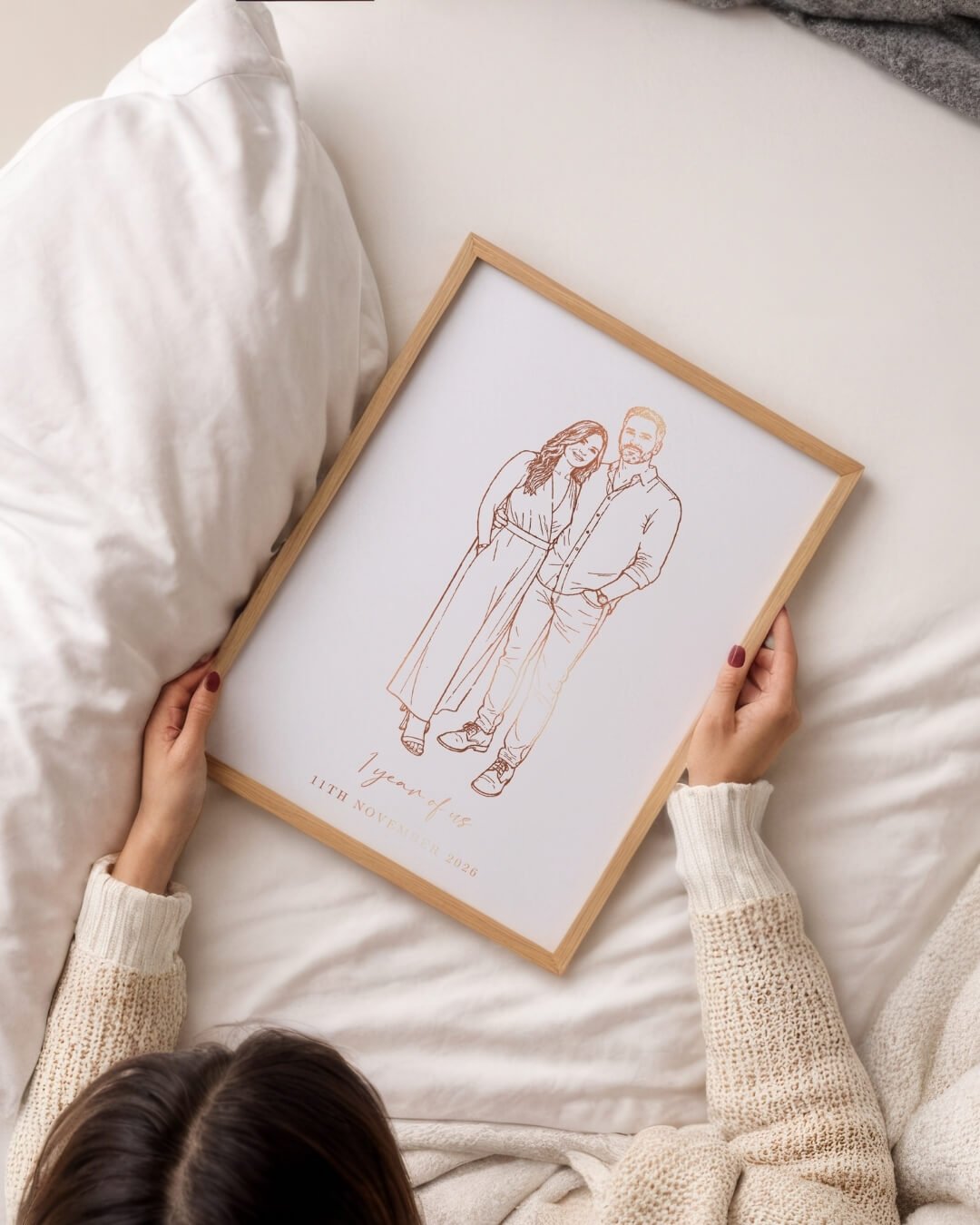 1st Wedding Anniversary Gift | Foil Photo Print - Foilux