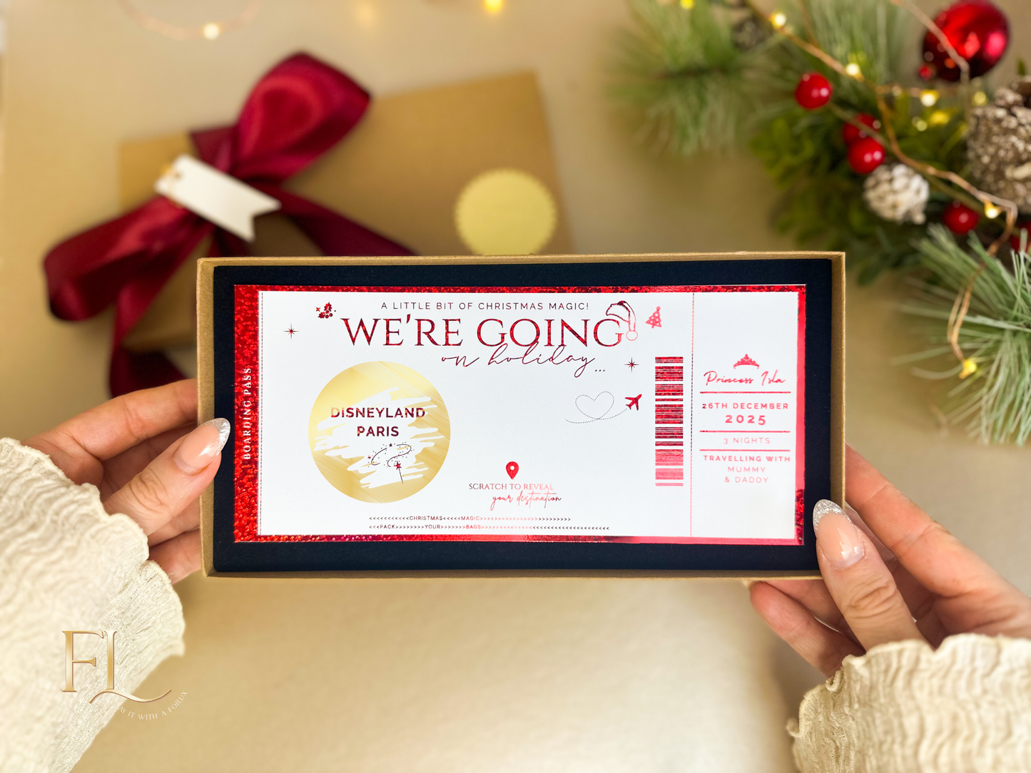 Disneyland Paris Foiled Christmas Holiday Reveal Scratch Card