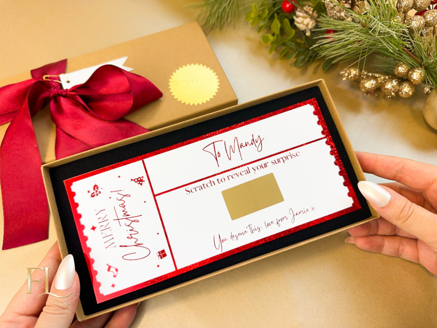 Any Gift | Personalised Merry Christmas Scratch Card