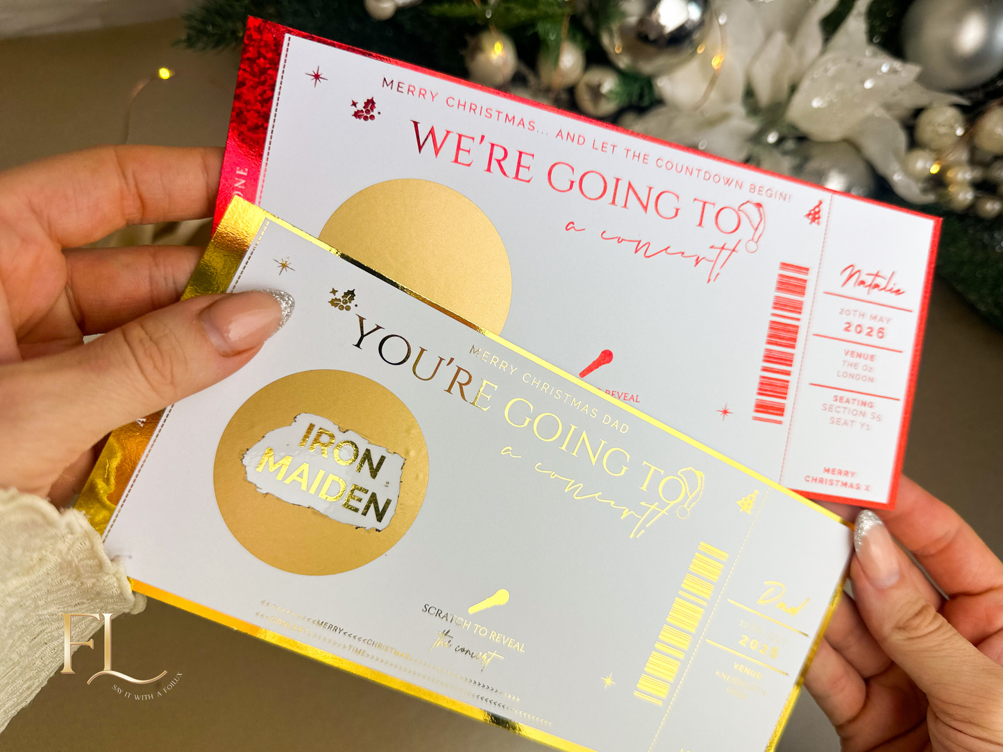 Christmas Concert Reveal Scratch Card Ticket