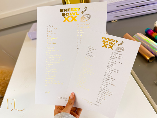 Chris Brown Souvenir Set List Print | A5 or A4