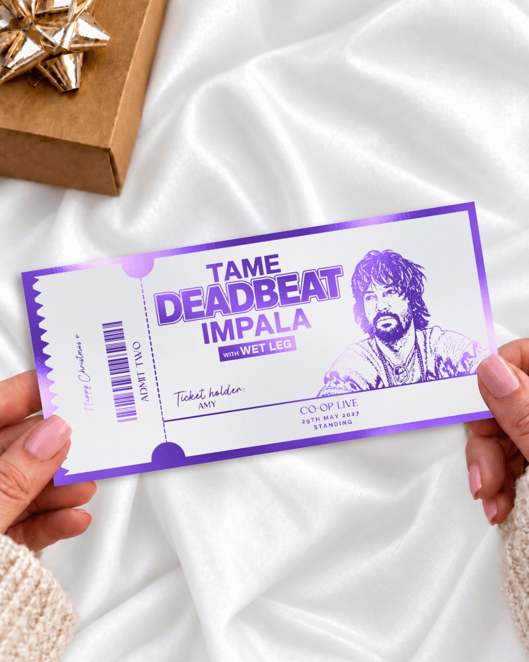Personalised Concert Ticket Gift | Foil Souvenir Ticket