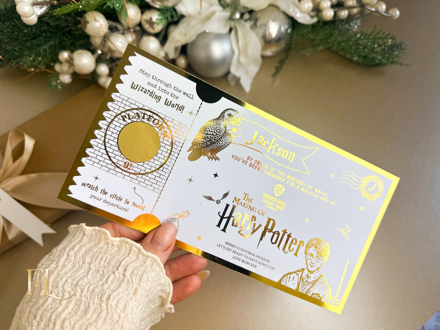 Harry Potter World Foiled Gift Reveal Ticket Scratch to Reveal