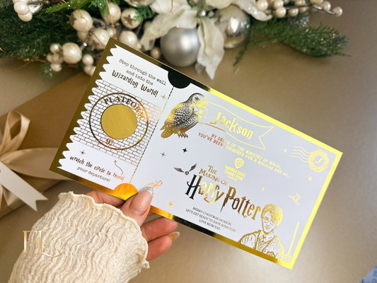 Harry Potter World Foiled Gift Reveal Ticket Scratch to Reveal