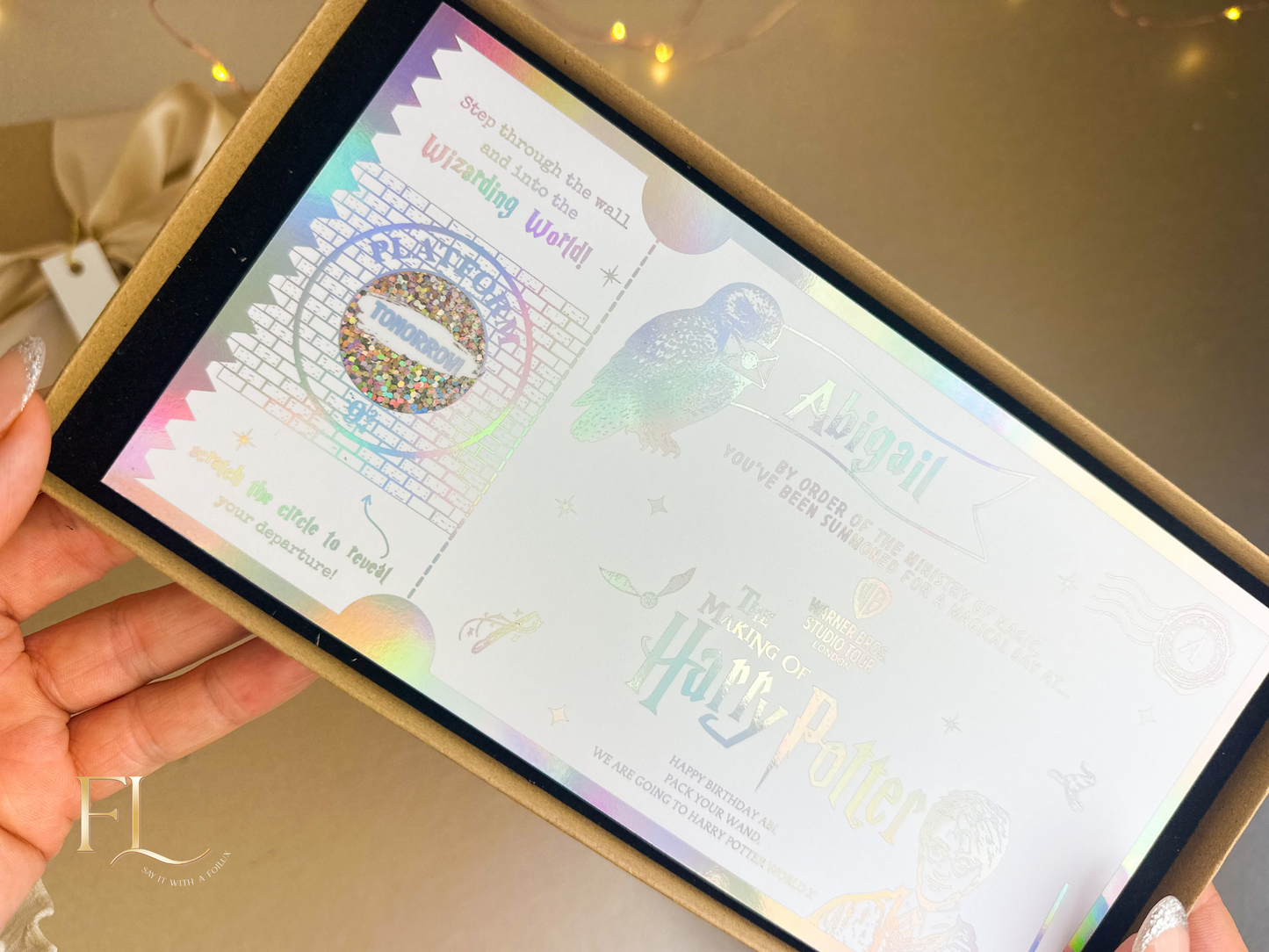 Harry Potter World Foiled Gift Reveal Ticket Scratch to Reveal