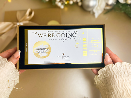 City Break, Night Away or Weekend Away Foiled Christmas Scratch to Reveal Ticket