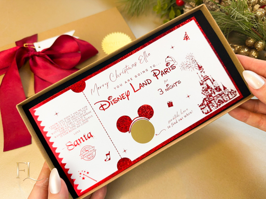 Christmas Themed Disneyland Paris Scratch Card Ticket