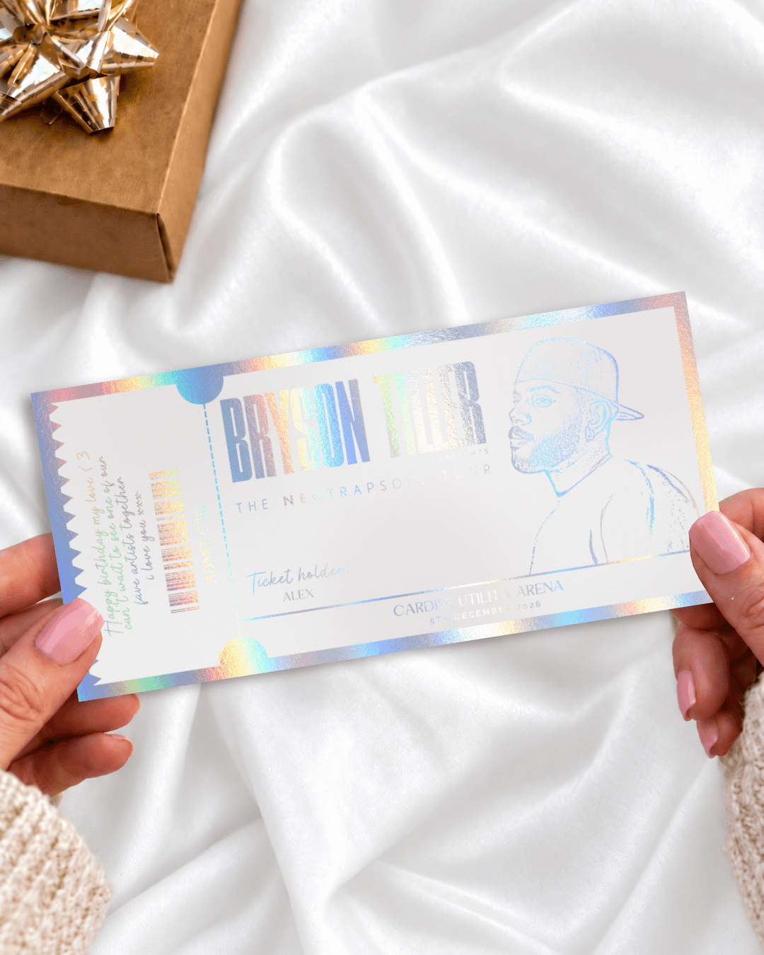 Personalised Concert Ticket Gift | Foil Souvenir Ticket