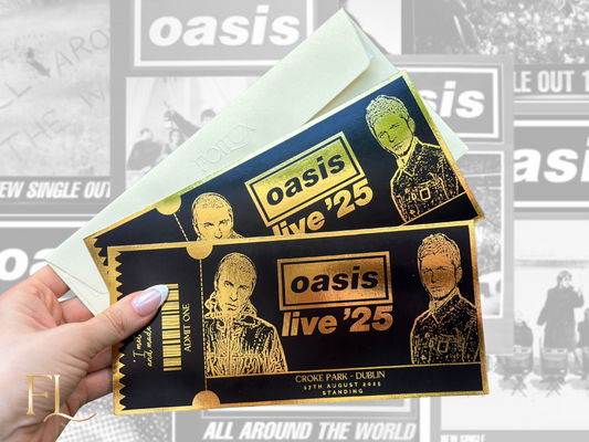 Oasis Concert Fake Foil Ticket | Surprise Ticket Reveal