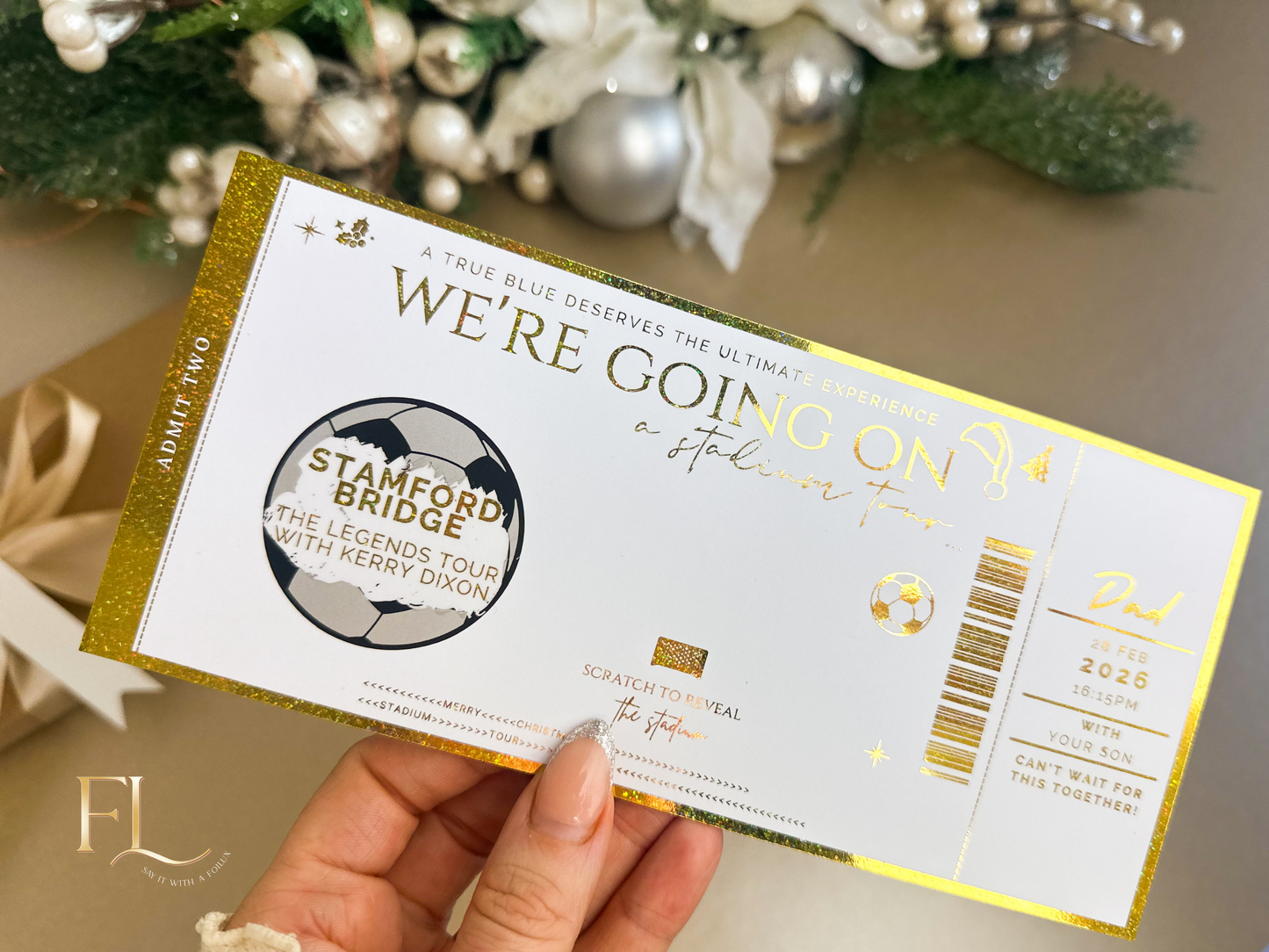 Christmas Stadium Tour Foiled Scratch to Reveal Ticket