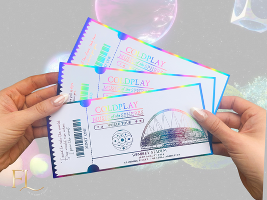 Coldplay Concert Fake Foil Ticket | Surprise Ticket Reveal