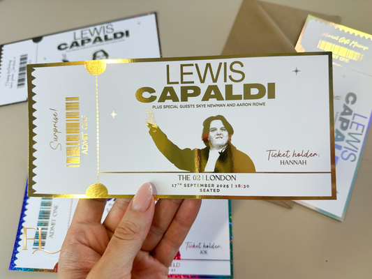 Lewis Capaldi Foil Ticket  |  Surprise Ticket Reveal