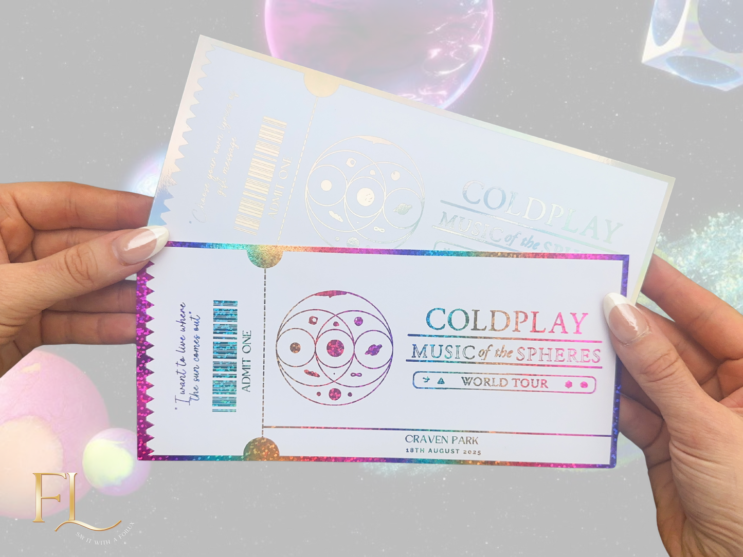 Coldplay Concert Fake Foil Ticket  |  Surprise Ticket Reveal