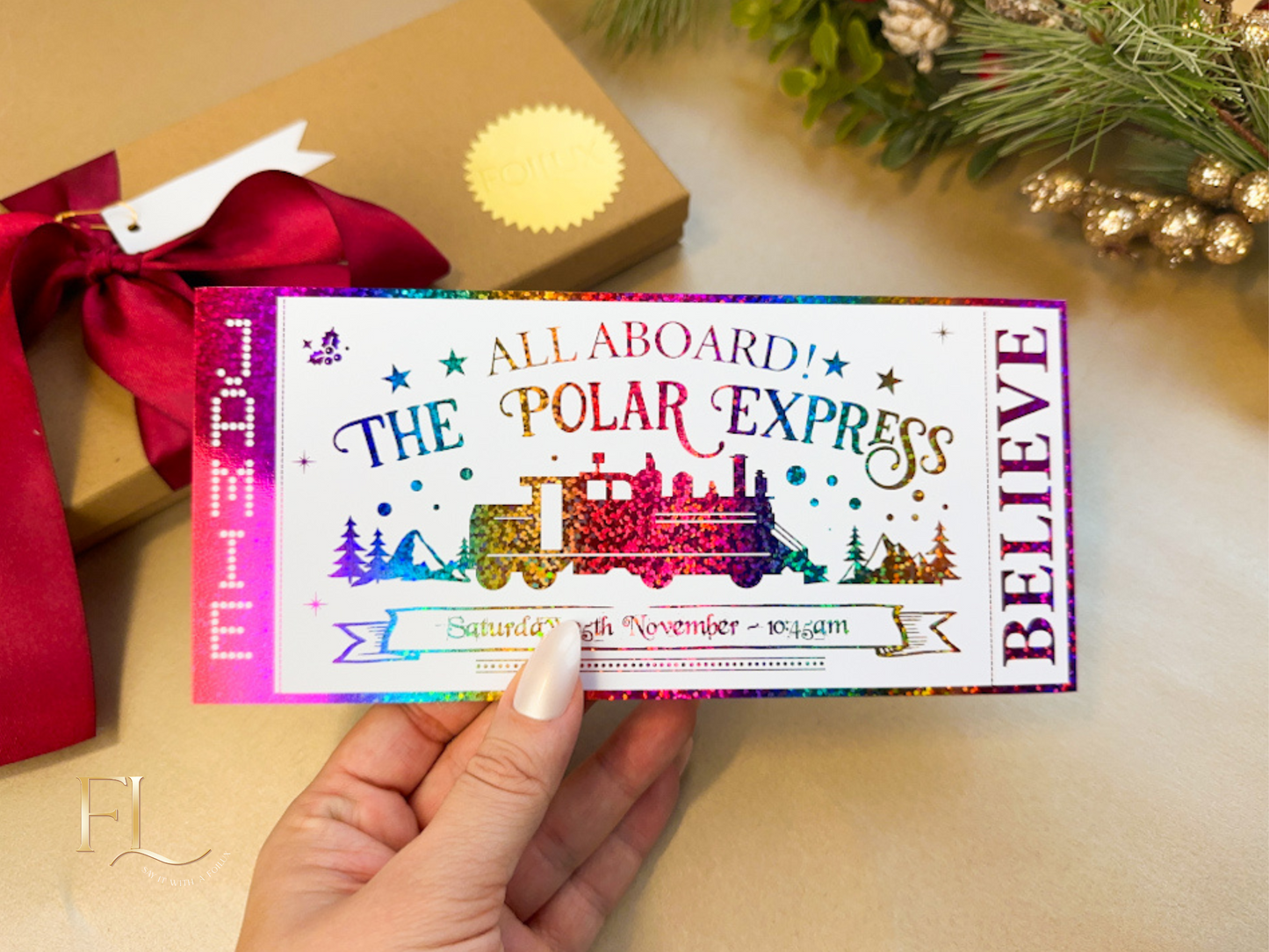 The Polar Express Foiled Christmas Ticket