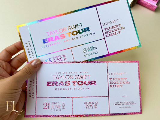 ANY Concert Fake Foil Ticket  |  Surprise Ticket Reveal