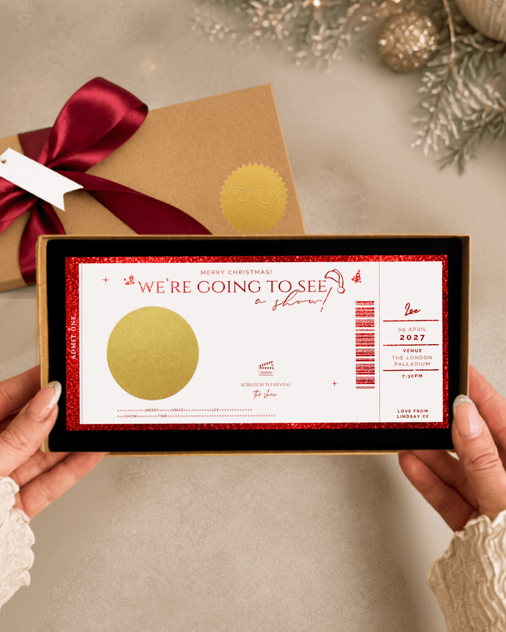 Theatre Show Ticket Scratch Card | Personalised Reveal