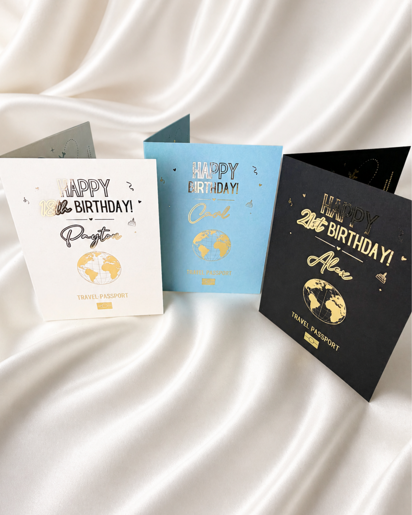 Gold Foil Birthday Holiday Reveal Passport