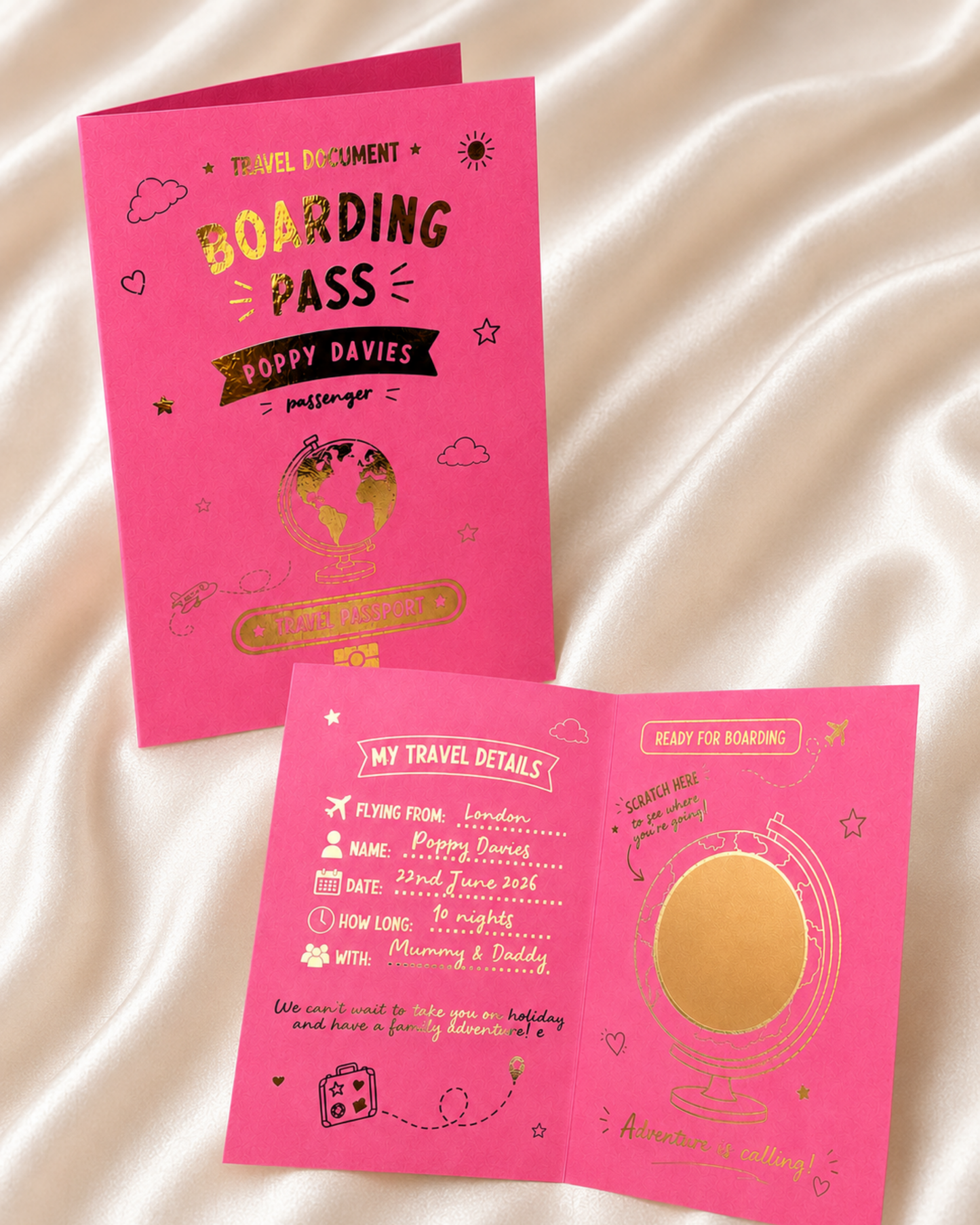 Children's Gold Foil Holiday Reveal Passport