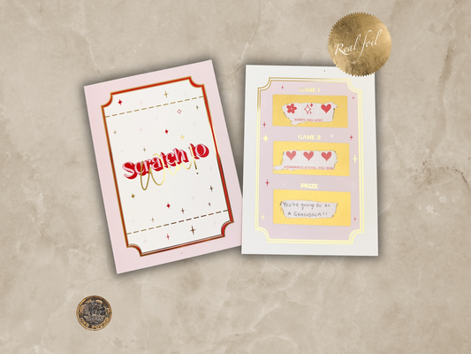 'Match 3 to Win' Any Gift reveal | Pregnancy Announcement | Personalise at Home Scratch Card