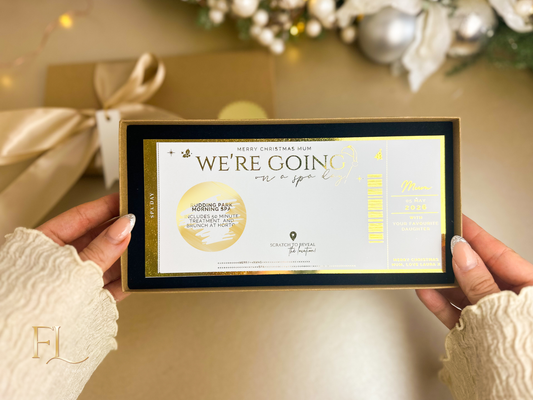 Spa Day or Spa Break Foiled Christmas Scratch to Reveal Ticket
