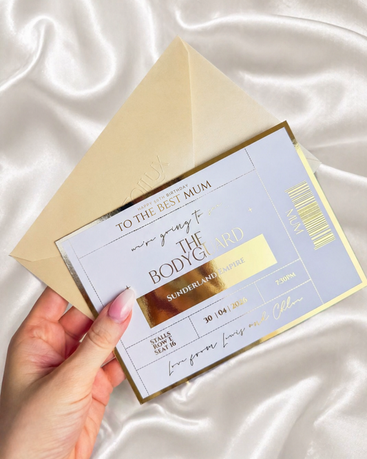 Concert/theatre/show reveal custom ticket