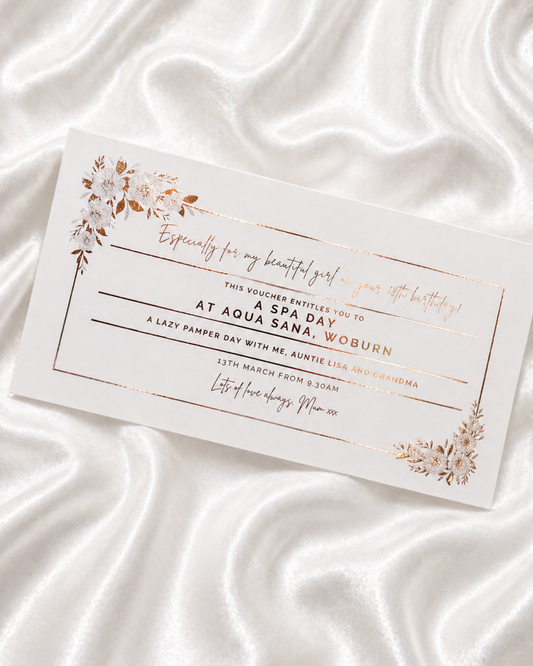 Flower Style Foil Ticket for any experience