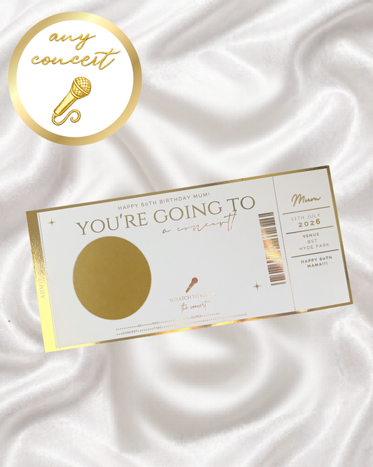 Concert Reveal Scratch Card Ticket