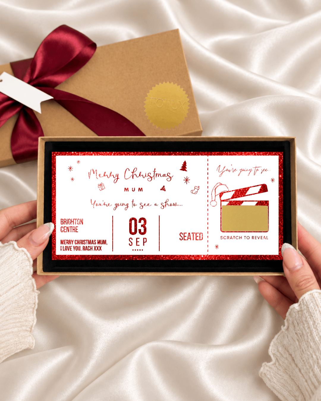 Clapperboard Theatre Ticket | Personalised Scratch Reveal