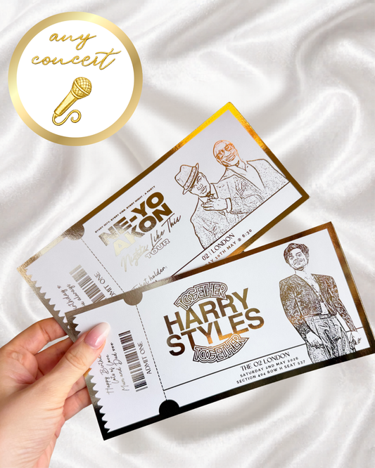 ANY Concert Fake Foil Ticket | Surprise Ticket Reveal